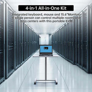 Console de commutation <span class=keywords><strong>KVM</strong></span> LCD 4K 15,6 pouces MT-1561UL 1 port VGA/<span class=keywords><strong>DVI</strong></span>/DP, montage en rack 1U - Product Image 2