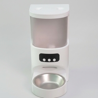 Distributeur automatique intelligent 4L pour animaux de compagnie (chats et chiens) avec contrôle WiFi, enregistrement vocal, double bol amovible en ABS, portable, rechargeable, IPX4