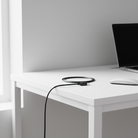 Support organisateur de câbles en silicone à 3 fentes, noir, durable, pour câbles, usage domestique ou au bureau