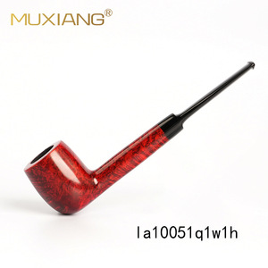Briarwood Straight Tobacco Pipe With Horn Ring Men's Smoking Accessory Wooden Pipe Dropshipping Available - Product Image 2