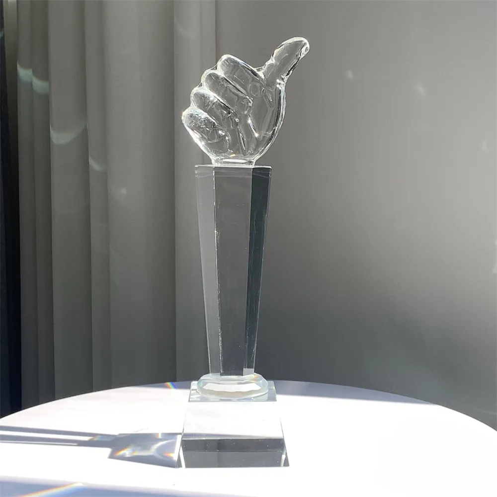ADL ucuz kristal cam kupa ödülleri toptan başparmak için ilk ödülleri kupa boş kupa ödülleri hatıra için