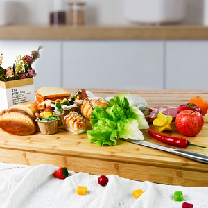 Cubiertas superiores de estufa de bambú natural para estufa eléctrica y cubierta de estufa de gas Espacio adicional en la encimera para estufa de cocina - Product Image 3