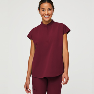 42015 Uniformes médicaux tissés personnalisés et confortables avec col zippé, tailles plus, pantalons de travail pour le personnel médical - Product Image 1