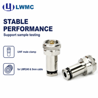 Connecteur mâle UHF LWMC à pince pour câble LIR240 et 5mn, VSWR 1.2 max.