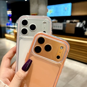 Custodia per telefono <span class=keywords><strong>2</strong></span> in 1 in silicone antigraffio flessibile antiurto con paraurti in TPU e protezione fotocamera per iPhone 17 16 15 - Product Image 4