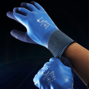 ลาเท็กซ์ # ถุงมือยาง 689 กันน้ำ ทนความเย็น สำหรับงานก่อสร้าง - Product Image 1