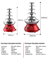 Fontaine à chocolat professionnelle, type pulvérisateur, pour buffet, dîner, restaurant, équipement événementiel
