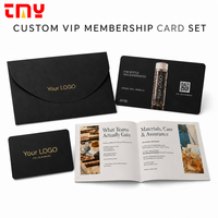 Luxuriöses Metall-VIP-Mitgliedskarten-Set mit Umschlag und Anleitung, Individuelles Logo mit Goldfolienprägung für Club, Hotel, Marke