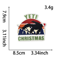 5 pièces Yeti Bigfoot fer sur Patch transfert de chaleur Applique pour chemise veste chapeau | Sasquatch extérieur drôle bricolage vêtements Patch