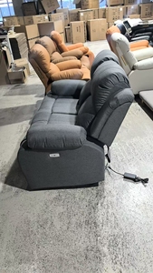 <strong>Grey</strong> PU Leather <strong>Recliner</strong> <strong>Chair</strong>, Ergonomic Design, Adjustable Backrest, Ideal for Living Rooms &amp; Home Theaters, BSCI Certified - Product Image 5