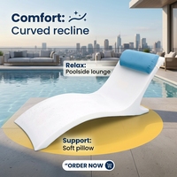 Recycelbarer PE Outdoor-Pool-Liegestuhl, Kunststoff-Sonnenliege für Hotel-Resort-Poolprojekte, Großhandel