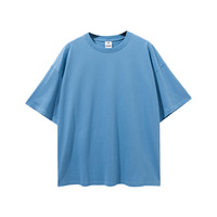 T-shirt en coton pour homme, style vintage, coupe oversize, épaules tombantes, t-shirts en coton uni, vente en gros