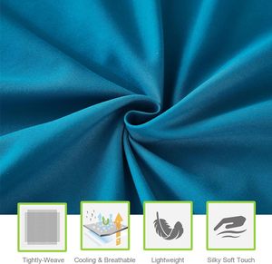 <span class=keywords><strong>Teal</strong></span> Vua Kích thước Sheets <span class=keywords><strong>Set</strong></span> 6 mảnh nhăn phai kháng tấm ga trải giường sợi nhỏ thiết lập - Product Image 5
