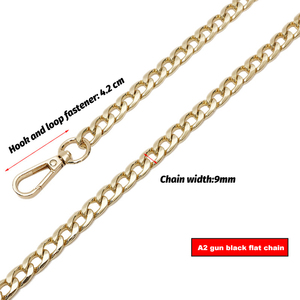 Correa de Cadena Metálica para Bolso en Existencia, Cadena Cubana Dorada, Negra, con Cierre de Langosta, Correa de Repuesto Ajustable para Bolso - Product Image 5