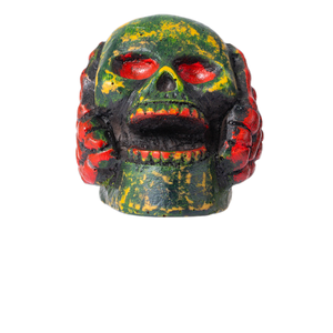 Authentique fait à la main style aztèque fantôme aux yeux de sang esprit de la mort sifflet accessoire d'instrument de musique d'halloween - Product Image 3