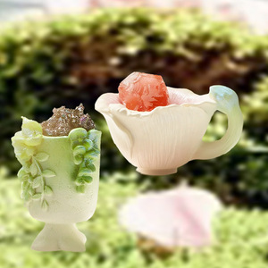 ถ้วยเรซิ่นตกแต่งลายดอกไม้คริสตัล ยี่ห้อ Yu Mo Craft ของตกแต่งบ้านขนาดเล็ก เหมาะสำหรับเป็นของขวัญ - Product Image 1