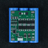 Placa de Protección de Batería de Litio 3S 30A 12V 18650, Placa PCB BMS con Balanceo de Corriente de 30A y Sensor Térmico para Luz LED
