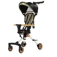 Poussette de bébé magique pliable légère 3 en 1 Conception en PU Caractéristique d'éclairage de voiture multifonction pour les poussettes de bébé de 3 ans