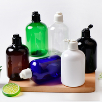 Flacon compte-gouttes rond en plastique de 500ml avec bouchon à pointe giclée pour encre et huile capillaire