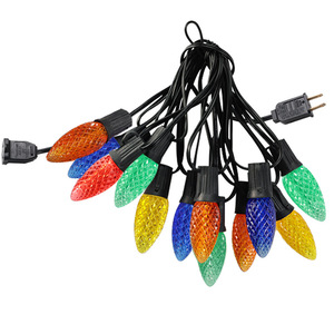 25 ampoules Fraise Forme C9 Chaîne <span class=keywords><strong>Vert</strong></span> Clair Fil Pour Xmas Intérieur Patio Arbre Décoration - Product Image 1