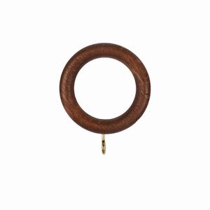 IDEAS WOOD LINE - Juego de 8 anillas para cortinas de madera color cedro - Product Image 1