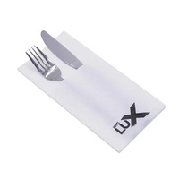 Couverts jetables imprimés avec logo personnalisé ensemble de coutellerie originale de nourriture occidentale en papier de pâte de bois couteau pliant de poche fourchette sans poussière