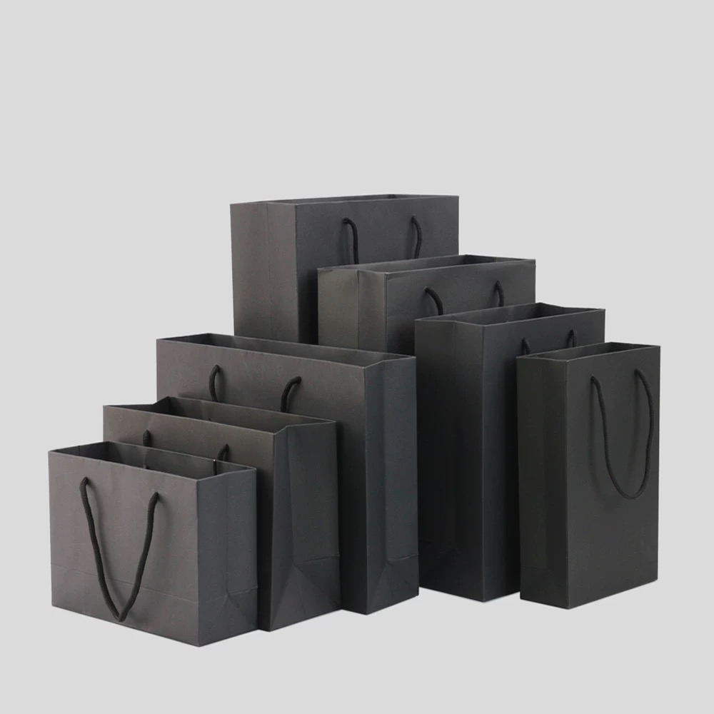 Wholesale Custom Printed Small Kraft Brown Paper Shopping Bags Branded Art Paper for Clothing and Shoes Packing with Own Logo