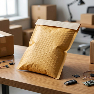 Sobre Acolchado Biodegradable de Papel Kraft Impreso Personalizado con Adhesivo Fuerte, Bolsa de Correo con Burbujas para Envío, Embalaje y Mensajería <span class=keywords><strong>Express</strong></span> - Product Image 4
