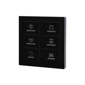 GTD 17x khô liên hệ với 6-nút màu đen kim loại bảng điều chỉnh điện tường chuyển đổi ánh sáng cho khách sạn dự án - Product Image 2