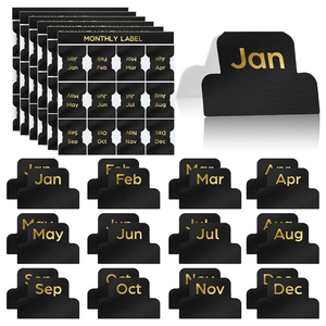 Etichette Adesive con Abbreviazioni Mensili in Inglese, Indici Mensili Durevoli per Planner, Adesivi per Ufficio e Studio, MOQ Ridotto - Product Image 1