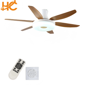 พัดลมเพดานสีขาวด้านขนาด52นิ้วแบบโมเดิร์นพร้อมมอเตอร์ไฟฟ้ากระแสตรงแบบ6สปีด4ใบพัดสำหรับห้องนั่งเล่น - Product Image 6