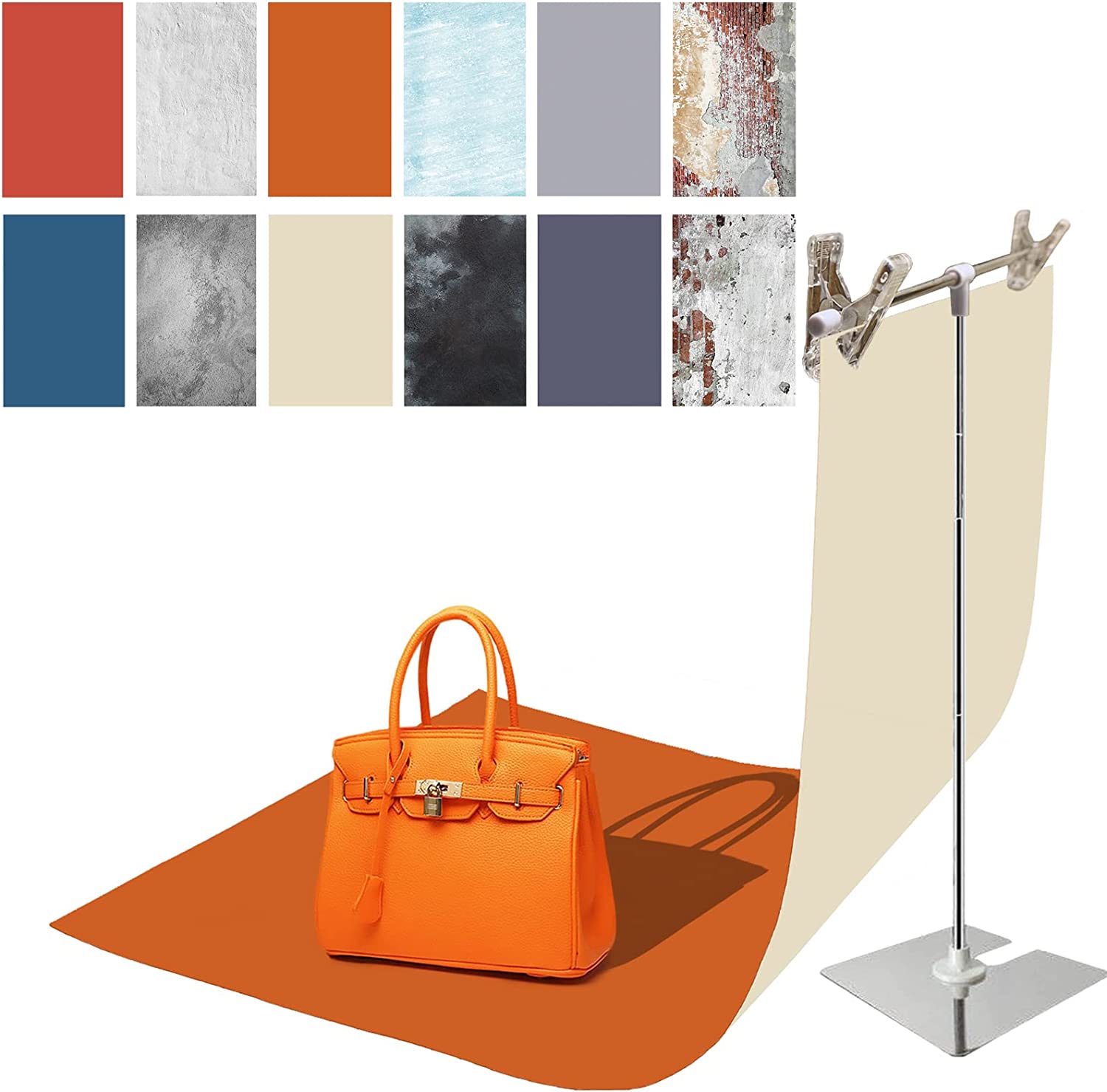 Двухсторонний фон Yiscaxia для фотосъемки с подставкой, водонепроницаемые Многоразовые фоны для фотосъемки Morandi, настольные плоские фоны