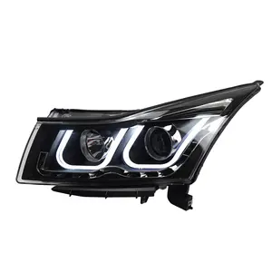 AKD Car Styling For Chevrolet Cruze 09-16 Longding headlight assembly lens full LED angel eye xenon lamp double U modification