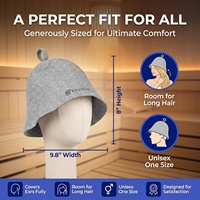 Chapeau de sauna russe en feutre de laine à 5 panneaux, personnalisé, haute qualité, style scandinave, unisexe adulte et enfant, pour SPA et hammam, prix usine