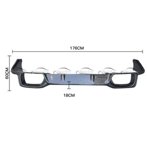 Real Carbon Fiber Rear <b>Diffuser</b> Bumper Chin Lip Spoiler Splitters for BMW F98 X4M 2019 - 2021 <b>Car</b> Styling - Product Image 1