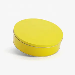 Products Food Grade Round Metal Container Candy Sugar Cookie Gift Tin Can Packaging Box For Baking Cake