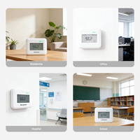 Rilevatore di CO2 Aeropulse A200-CO2 a Batteria, Wireless WiFi (2.4&5G), Sensore NDIR con Calibrazione Automatica, Grado di Protezione IP30