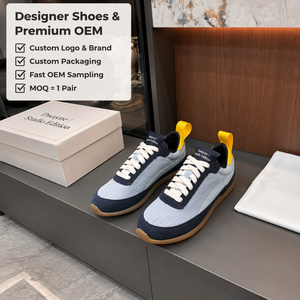 Nouvelles baskets de luxe 2026 pour hommes et femmes, en daim de haute qualité, beiges, marron clair et blancs, style rétro décontracté, course et sport - Product Image 1