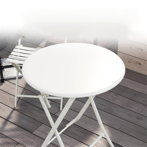 Juego de 3 Piezas para Balcón, Muebles de Hierro Forjado, Mesa Plegable de Metal para Bistro, Cafetería, Bar, Jardín Exterior - Product Image 4
