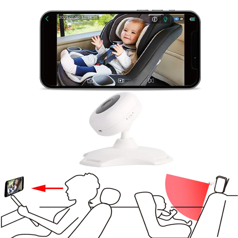 תינוק רכב מראה בטיחות רכב סיאט <span class=keywords><strong>מצלמה</strong></span> לאחורי מול תינוקות בקלות לראות את תינוק של מהלך