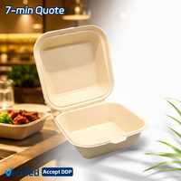 SOTON - Lonchera Rectangular de Bagazo, Contenedor de Alimentos para Restaurantes y Servicios de Catering, Biodegradable, Compostable, con Logotipo Personalizado, OEM, Venta al por Mayor