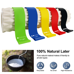 Set di 5 Fasce Elastiche in Latex per Yoga, <span class=keywords><strong>Fitness</strong></span>, Tonificazione Glutei e <span class=keywords><strong>Gambe</strong></span>, Riabilitazione, Allenamento di Forza, Esercizi per Tutto il Corpo, Personalizzabili - Product Image 2