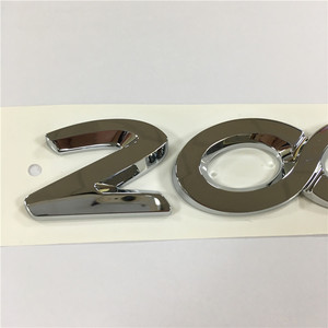 Custom Chrome 3D Decalcomanie Auto Tronco Emblema Lettere Autoadesivo del Distintivo Dell'automobile Per Peugoet - Product Image 3