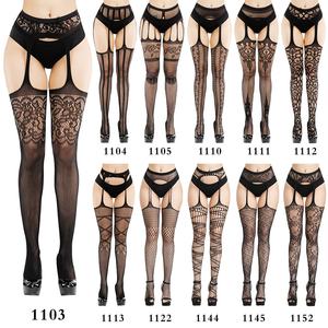 Européen américain Original simple Jacquard jarretelle été Anti-enlèvement bas résille Sexy collants collants tentation - Product Image 6