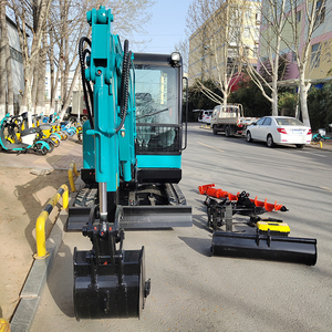 Livraison gratuite ! ! Mini-excavatrice de 3,5 tonnes à vendre, excavatrice compacte avec marteau et tarière, pour usage domestique, avec chenilles en caoutchouc - Product Image 4