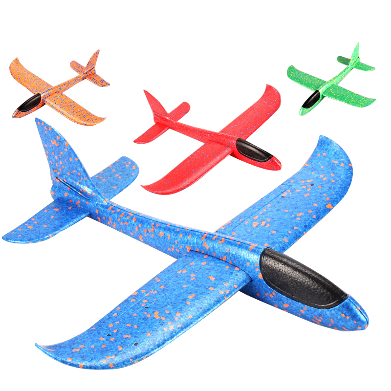 48cm DIY BOY Hand Throw Flying Glider Planes Foam airplane Model Party Bag Fillers stress relief toys Adult Kids Game