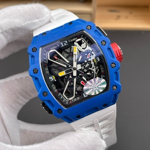 RM Style 3503 Luxury Men <b>Automatic</b> <b>Skeleton</b> <b>Watch</b> Carbon Fiber Case Tonneau Sport Wristwatch Rubber Strap - Product Image 6