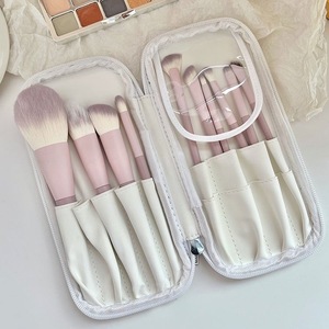 YUE 10 ชิ้นแปรงสีม่วงอายแชโดว์ Concealer แฟাউนเดชั่นแปรงแปรงแป้งฝุ่นชุดแปรงเครื่องสําอางพร้อมกระเป๋า - Product Image 1