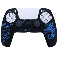 Housse de manette antidérapante gravée au laser, en silicone souple, antichoc, protection pour manette PlayStation 5, accessoires de jeu