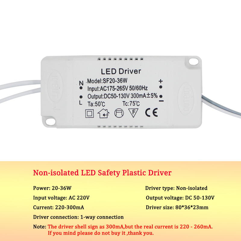 Adattatore di alimentazione del driver LED da 8-120 W per il chip della lampadina di ricambio per trasformatore non isolante AC220V